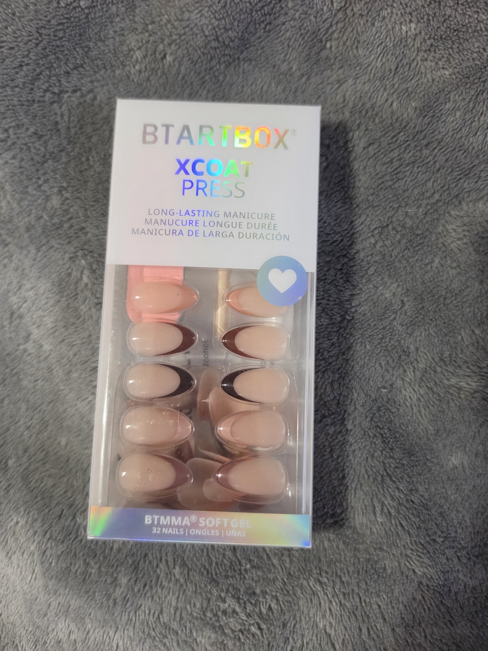 BTARTBOX XCOAT Press Soft Gel Press-On Nails - Short Almond